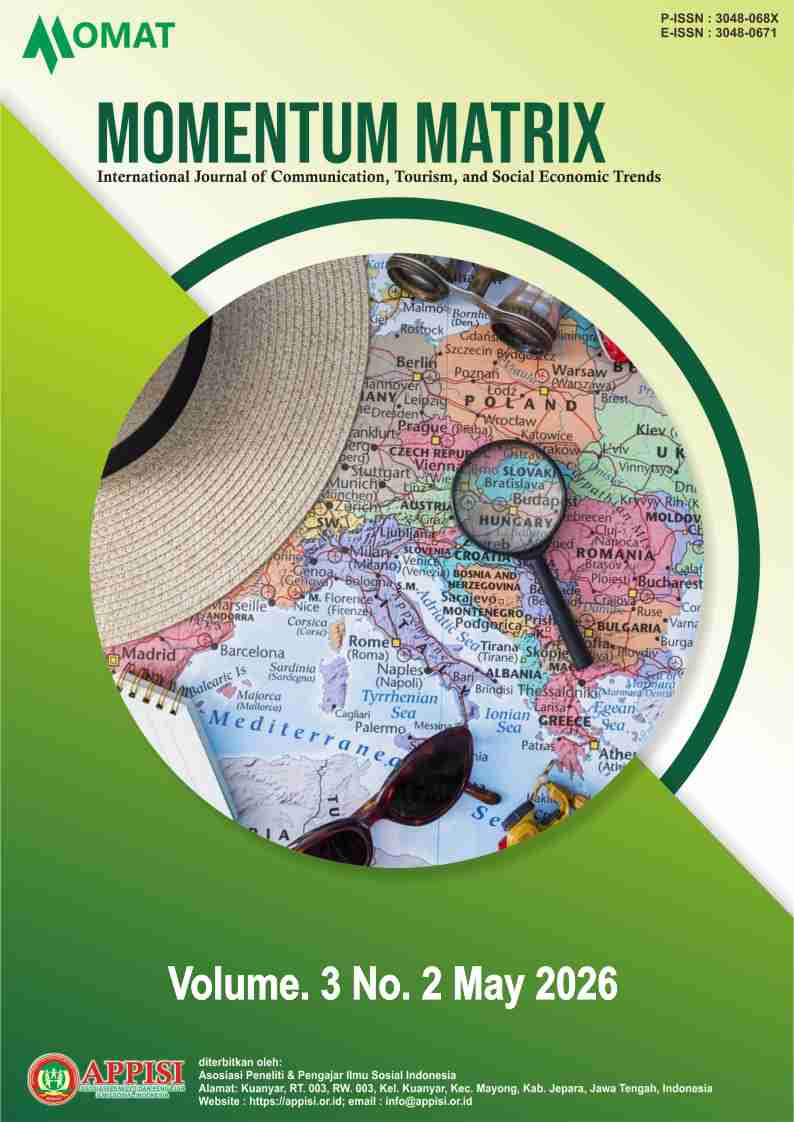 					View Vol. 3 No. 2 (2026): May: Momentum Matrix: International Journal of Communication, Tourism, and Social Economic Trends
				
